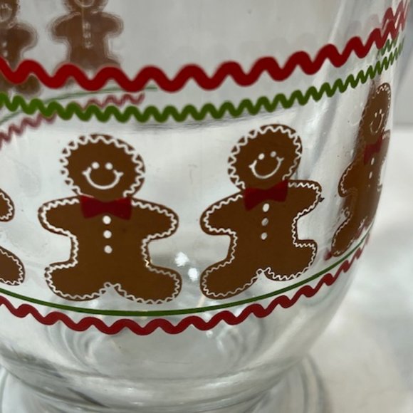 TWO Glass Mugs Gingerbread Men/Penguins Holiday Christmas Winter 15oz - Picture 8 of 10